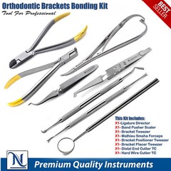 Orthodontic Bracket and Band Removal Set Holding Placing Pliers Tweezers Scalers