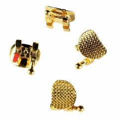 20pcs Dental Orthodontic Gold Coated Bracket Metal Mini MBT 022″ 3-4-5 Hooks