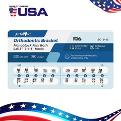 AZDENT Dental Orthodontic Brace Brackets Mini Roth/MBT 0.022/0.018 Hook 345