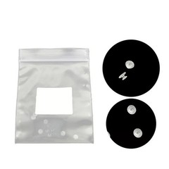 10Pcs Dental Orthodontic Ceramic Lingual Button Bondable Round Base Clear