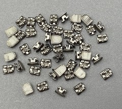 100pcs Dental Orthodontic Metal Bracket Braces Mini Roth 022 Slot 345 Hooks