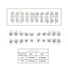 AZDENT Dental Orthodontic MIM Monoblock Brackets Braces Mini Roth 022 Hook 345