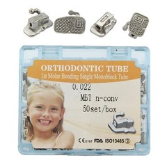 50Set Dental Orthodontic Monoblock Buccal Tube 1st Molar MBT 022 Single Bondable