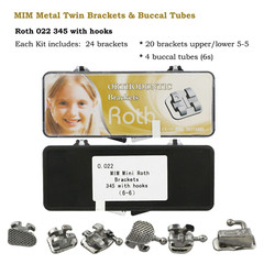 Dental Orthodontic Brackets Mini Braces Metal Buccal Tubes MBT Roth 022 3 345w/h