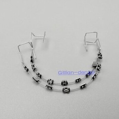 Dental Temporary Tooth Decoration With Metal Brackets&Orthodontic Ligature Ties