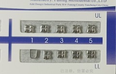 Dental Orthodontics MIM Monoblock Brackets Mini Edgewise 022 no hooks Mesh Base