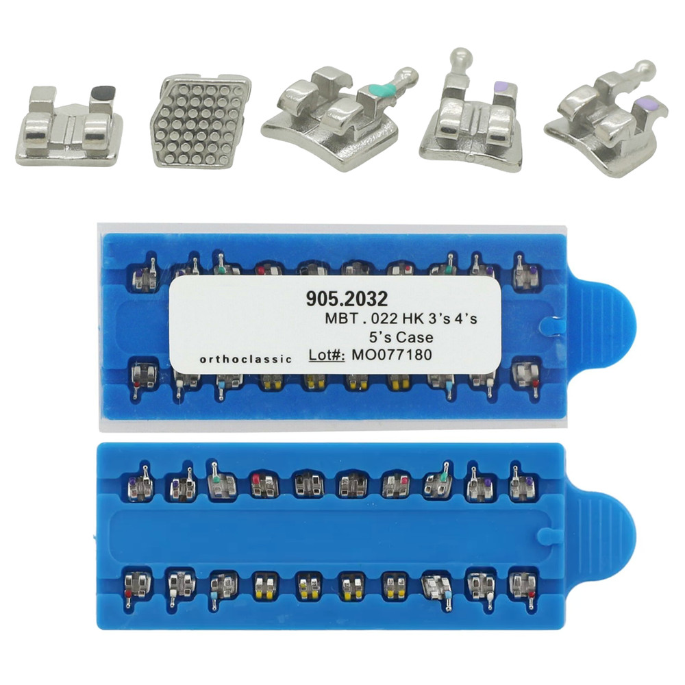 Dental Orthodontic Mini Brackets Metal Braces MIM MBT 022 Slot 345 Hooks 5-5