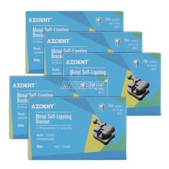 AZDENT Dental Ortho Self Ligating Brackets Braces Mini Roth/MBT 022 Hooks 345