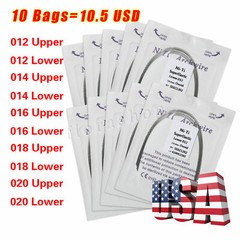 100PCS Dental Orthodontic Arch Wire Niti Round /Braces Bracket 022 Slot All Size