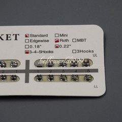 5Pack Dental Orthodontic Brackets Braces Metal Standard Roth 0.22”Slot 345 Hook