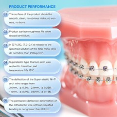 AZDENT Dental Orthodontic Metal Brackets Braces /Super Elastic Niti Arch Wires