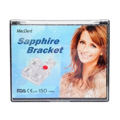 20pcs Dental Ortho Monocrystalline Sapphire Ceramic Clear Bracket MBT/ROTH 0.22