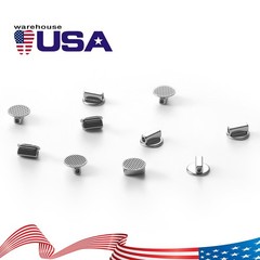 Dental Orthodontic Bondable Lingual Buttons With Single Tube Round Mesh Base