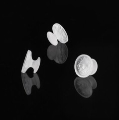 10 Pcs/Box Dental Composite Clear Ceramic Bondable Lingual Buttons Round Base