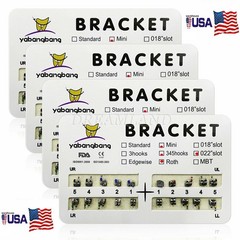 80x Dental Metal Brackets braces Mini bracket MBT/Roth 022 Hooks 3/345 mix USA