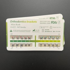 10Sets Dental Ortho Metal Brackets Mini Roth 022 345 hooks Mesh Base 200 Pcs