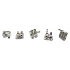 Dental Orthodontic Brackets Metal Twin Mini Roth 018 Ortodoncia Braces 345 Hook