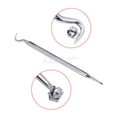Dental Self-Ligating Brackets 8Pc Buccal Tube MBT.022 345 Movable Hook Marked