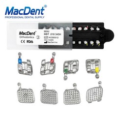 MACDENT Dental Orthodontic Monoblock MIM Bracket Braces Mini Roth/ MBT 018/ 022