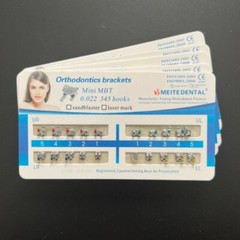 5 Sets Dental Orthodontic Metal Brackets Mini MBT 022 345 hooks Mesh Base