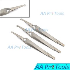 3 Pcs LONG Bracket Removing / Placing Tweezers Orthodontic Dental Instruments