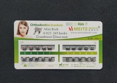 100 Sets Dental Orthodontic Metal Brackets Mini Roth 022 345 hooks Mesh Base