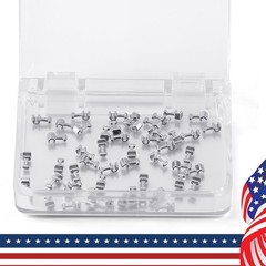 50pcs Dental Ortho Crimpable Hooks Fix Arch Wires 1.6/1.8/2.1/2.7/3.1/4/5.5/7mm