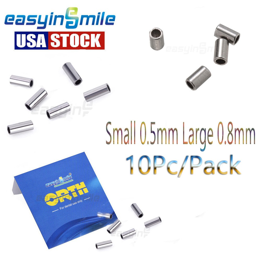 10Pcs/Pack Dental Orthodontic Crimpable Hooks Mini Stops Tube Bracket Stopper