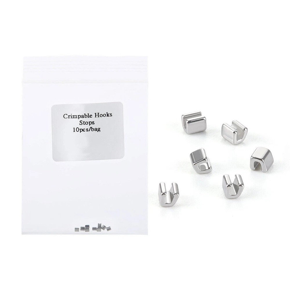 10 Pcs/Pack Dental Lab Orthodontic Arch Wires Crimpable Hook Mini Stopper Stops