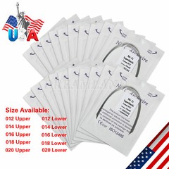 100PCS Dental Orthodontic Arch Wire Niti Round /Braces Bracket 022 Slot All Size