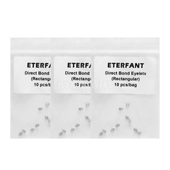 10PCs ETERFANT Dental Ortho Lingual Buttons Direct Bondable Eyelet Rectangular