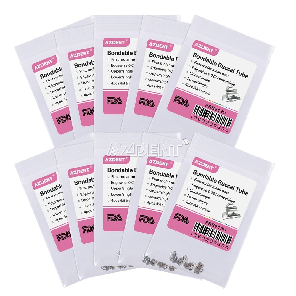 10x Dental Orthodontic Buccal Tubes 1st Molar Edgewise.022 Bondable Conv Marked