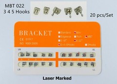 Dental Orthodontic Brackets Ortho Metal Braces MBT 022 345 Laser Marked
