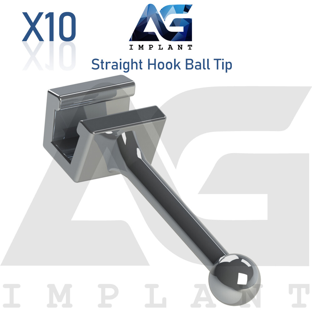 Straight Hook Ball Tip Slot Archwire Crimpable Wire Brackets Orthodontic Dental
