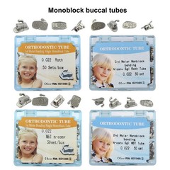 50Sets/pack Dental Orthodontic Buccal Tube 1st 2nd Molar Tube Roth MBT 022/018