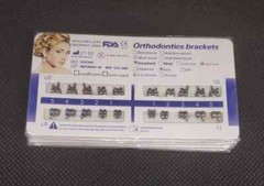 100 Sets Dental Orthodontic Metal Brackets Standard Roth 022 345 hooks Mesh Base