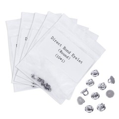 10 Pcs Dental Orthodontics Lingual Button Direct Bondable Eyelet Round Base Ss.