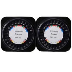 20pcs /case Dental Orthodontic Ceramic Bracket Braces MBT 022 Hooks 3 4 5