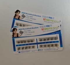 100 Sets Dental Orthodontic Metal Brackets MIM Monoblock Mini MBT 022 345 hooks