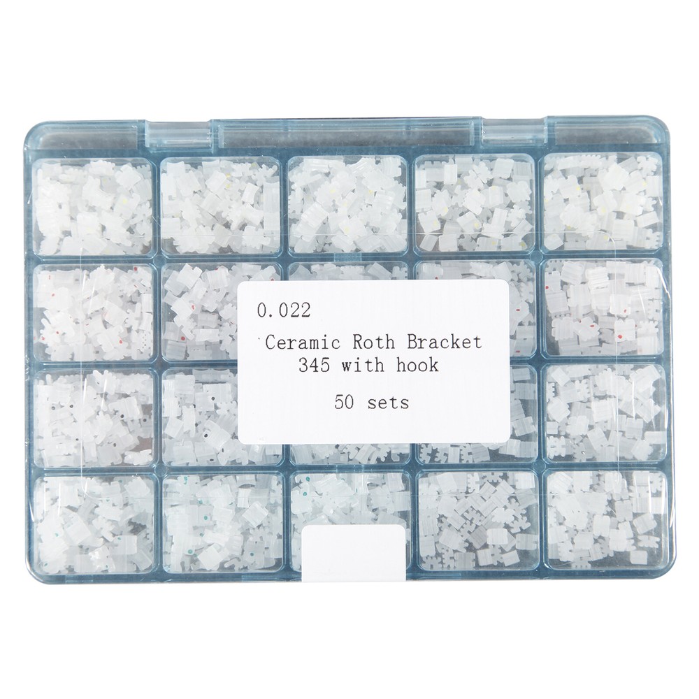 1-5 boxes Dental Orthodontic Ceramic Bracket Braces MBT./Roth 0.022 345 Hooks