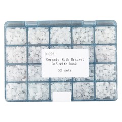 1-5 boxes Dental Orthodontic Ceramic Bracket Braces MBT./Roth 0.022 345 Hooks