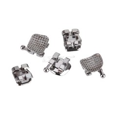 50 X Dental Orthodontic Brackets Standard Edgewise Slot.018 Hooks 3-4-5 Metal