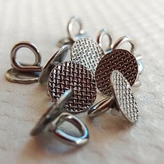 Dental Orthodontic Lingual Buttons Direct Bond Eyelets Round Mesh Base Brackets