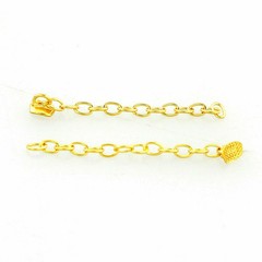 6Pcs Dental Orthodontic Traction Chain Round Lingual Button Chains Gold Plated