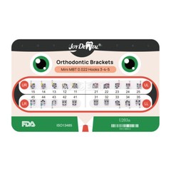 10X AZDENT Dental Ortho Brackets Braces Mini/Standard MBT/Roth 022 Hooks 3-4-5