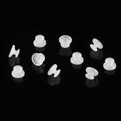 Dental Ortho Composite Ceramic Lingual Buttons Bondable Round Hook Rectangular