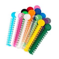 Practicon Orthodontic Ligature Ties, 1040 Elastic Bands for Braces, Clear