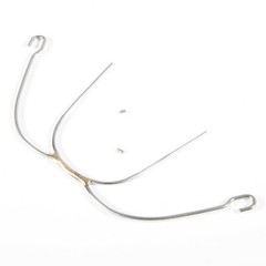 Dental Orthodontic Stainless Steel Extraoral Face Bow With Cuspid Hook 6 Sizes