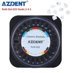 5 Pack AZDENT Dental Orthodontic Ceramic Bracket Braces Roth .022 Hooks 3 4 5