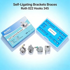 Dental Orthodontic Self-Ligating Brackets Braces Roth 022 Hooks 345&4Buccal Tube